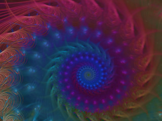 Abstract blurred spiral - digitally generated 3d illustration