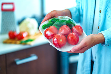 Using food film for food storage in fridge