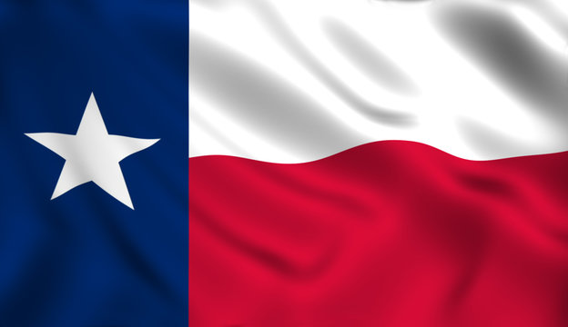 Texas vlag waving in the wind
