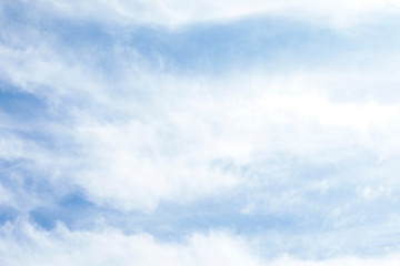 clouds in the blue sky on a sunny day