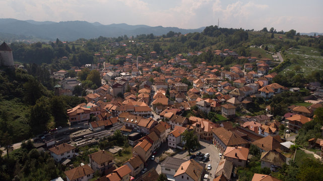 small town Tesanj in middle of Bosnia and Herzegovina 