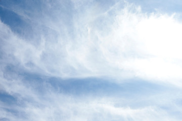 Obraz premium blue sky with white clouds, sunny day with fluffy clouds for a beautiful backdrop