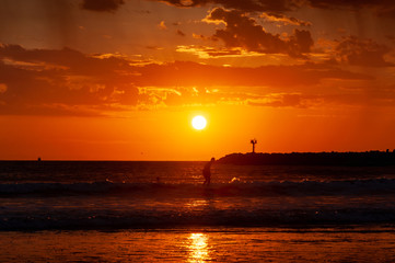 Fototapeta premium Sultry Sunset at Dog Beach in Ocean Beach