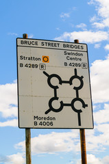 Bruce Street Bridges roundabout junctions, Swindon - a complex/complicated series of four...