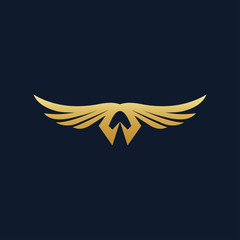 wing falcon icon logo vector illustration
