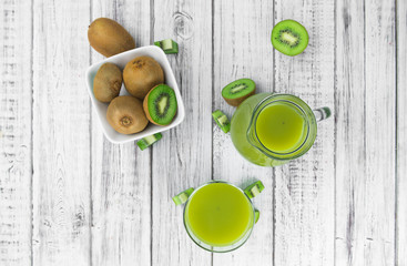 Fresh made Kiwi Smoothie (selective focus)