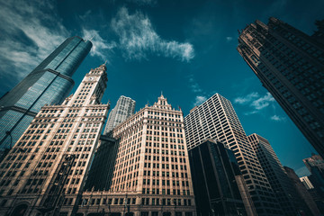 Fototapeta na wymiar View of buildings in Chicago
