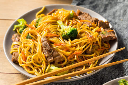 Homemade Beef Lo Mein Noodles