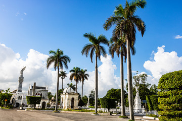 Havana, Cuba – 2019. Alley in Colon Cemetery (Columbus cemetery) from Havana.