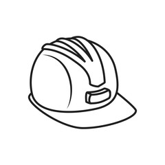 helmet secure protection isolated icon