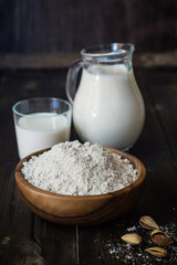 almond milk and almond flour