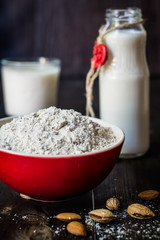 almond milk and almond flour