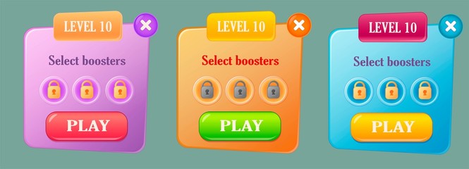 start level game user interface