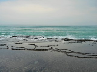 Calming colours in a beach landscape