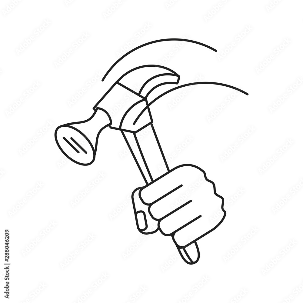 Poster hammer tool with hand fist power