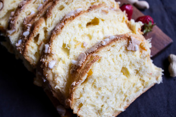  Delicious french bakery product. Fast food dessert.