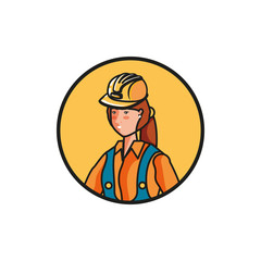 female builder worker avatar character