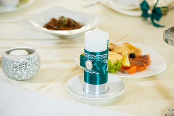 wedding decorations on the wedding day for the newlyweds