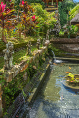 Fototapeta na wymiar Gunung Kawi temple Sebatu (Pura Gunung Kawi Sebatu), Beautiful Holy spring water temple in Sebatu village, Tegallalang, Bali, Indonesia
