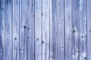 Blue wooden wall from boards close up. Vintage stained wooden wall background texture