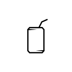 Soda can minimalist vector icon