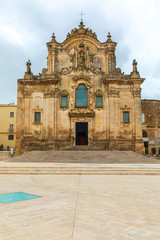 Obraz premium Italy, Basilicata, Province of Matera, Matera. Church of Saint Francis of Assisi.