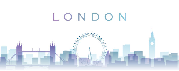 London Transparent Layers Gradient Landmarks Skyline © pabloprat