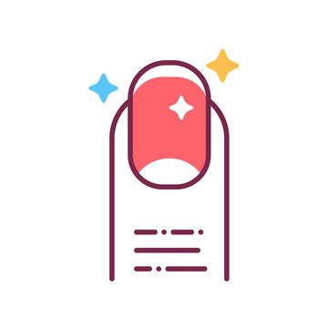 recommend clip art: Manicure color line icon. Nail service. Beauty industry. Pictogram for web page, promo.