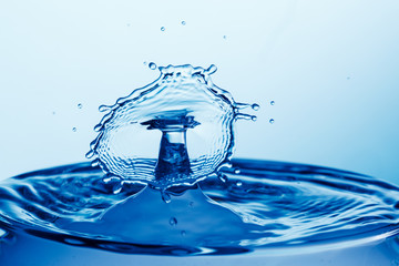 drop of water falling down in the water 