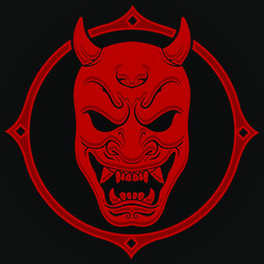 oni demon japan face mask