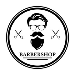 Barber Shop Logo, Modern Design Vector Illustration Eps 10