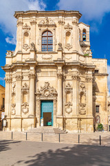 Fototapeta na wymiar Italy, Apulia, Province of Lecce, Lecce. Baroque church Chiesa di Santa Chiara.