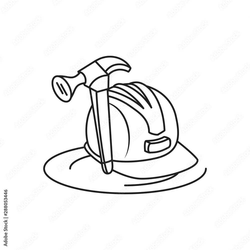 Poster hammer tool handle with helmet secure