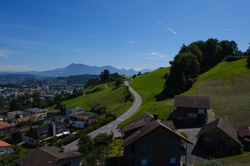 Green fields of Switzerland