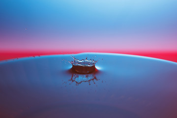 drop of water falling down in the water 