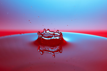 drop of water falling down in the water 