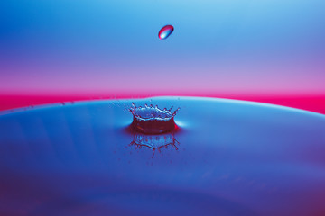 drop of water falling down in the water 