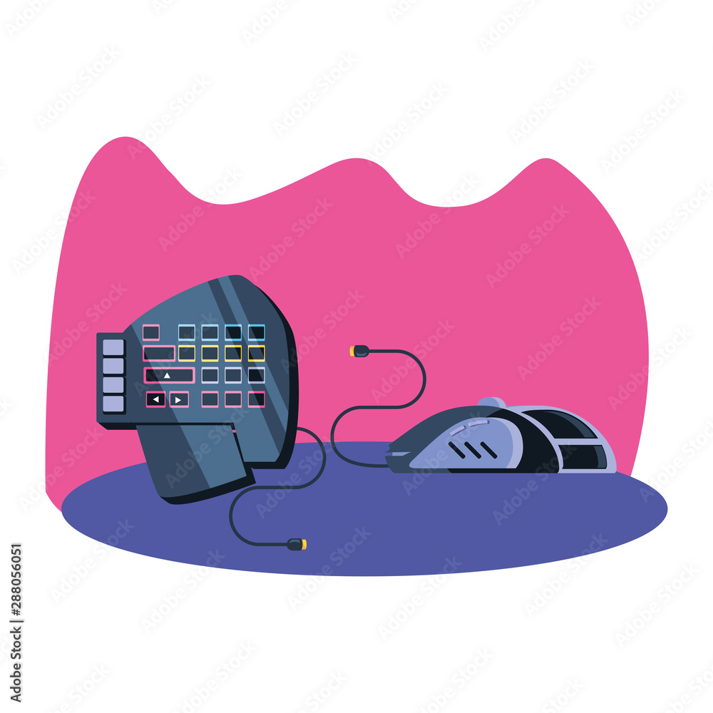 Poster keypad and mouse of video game device