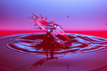 drop of water falling down in the water 