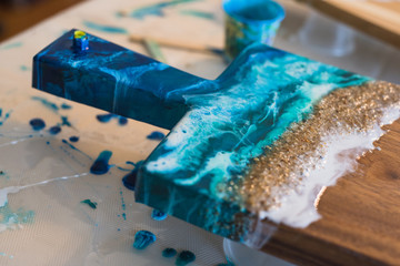 resin art ocean series and process