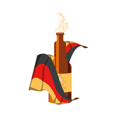 bottle beer with germany flag oktoberfest festival