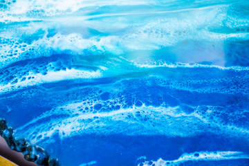 resin art ocean series and process