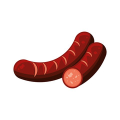 delicious sausage food isolated icon