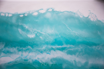Fototapeta na wymiar resin art ocean series and process