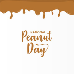 Happy National Peanut Day Vector Design Template