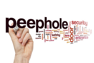 Peephole word cloud