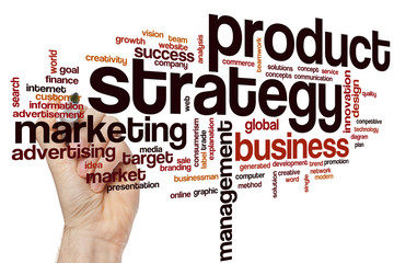 Product strategy word cloud