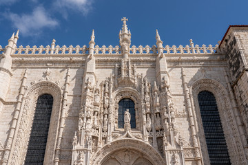 Fototapeta premium Detail of the magnificent carvings on the Monastery of Jeronimos in Belem