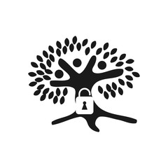 Commitment Teamwork Together Business Black Logo Illustration Vector