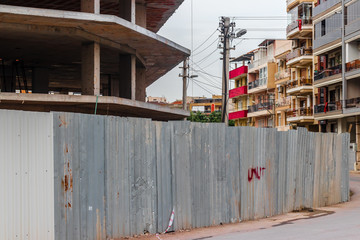 a shoot from construction site - there is few buildings
